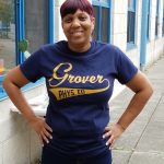 Ms. Goodman-Brown, our Climate Specialist, outside