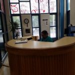 Late slip desk and parent and guardian sign in location. Remember to sign out a child, you need a picture ID.